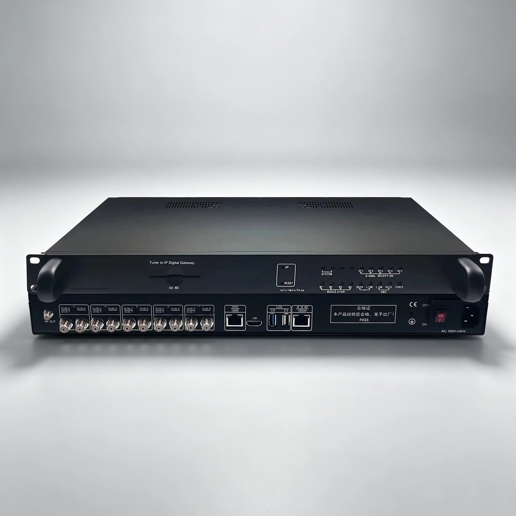 Multifunctional Digital Gateway Stream Receiver Modulator，Collect Satellite/Cable，DVB-S2 DVB-T T2 DVB-C ISDBT to IP Converter