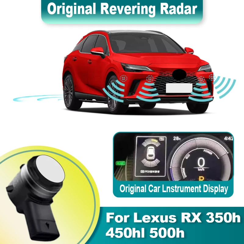Parking Sensor Kit Car 8 Probes Beep Show Distance on Display Sensor Video System For Lexus RX 350h 450hl 500h 2017 to 2023 2024