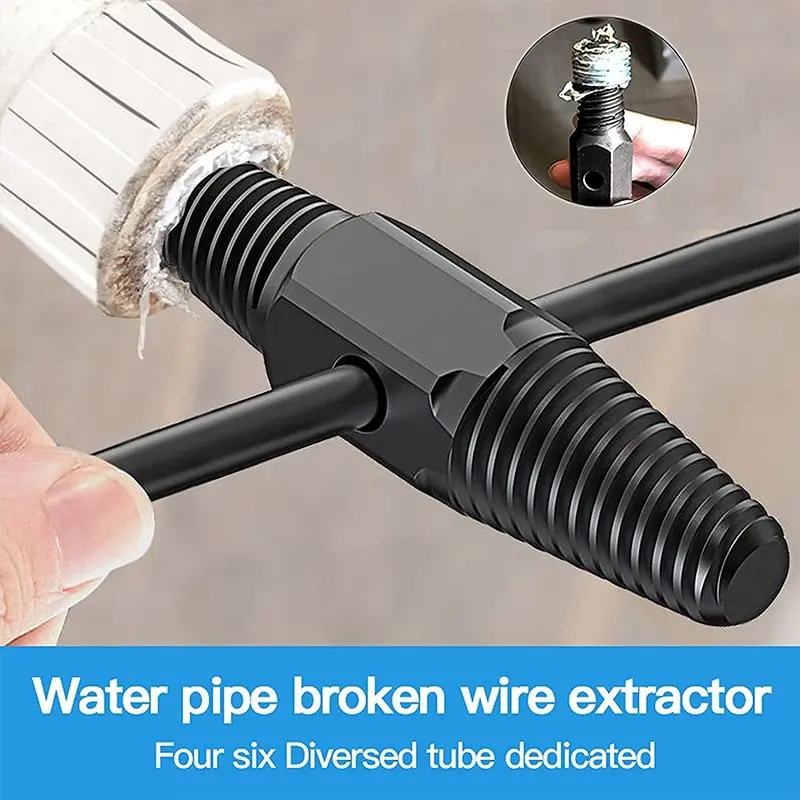 Screw Extractor Set Double-Head Tap Faucet Valve  Damaged Broken Wire Water Pipe Bolt Remover Multipurpose Home Tools