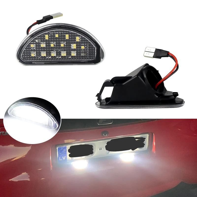 2pcs 15 SMD LED Car Licence Number Plate Light Lamp White Accessories Parts For Toyota Aygo MK I 2005-2014 car-styling