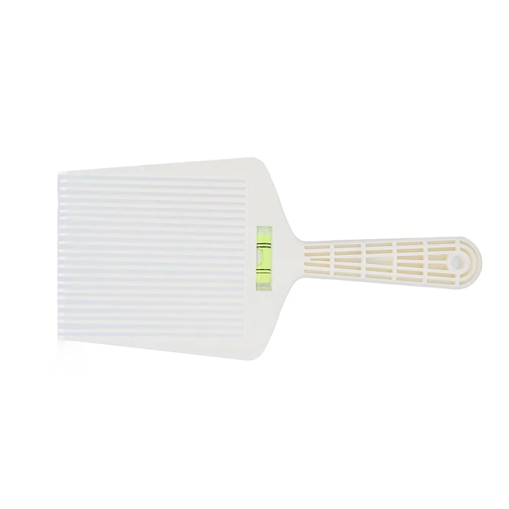 White Professional Flat Comb Ergonomic Design Lightweight Hair Styling Comb Accurate Water Leveling Adjustable Angle