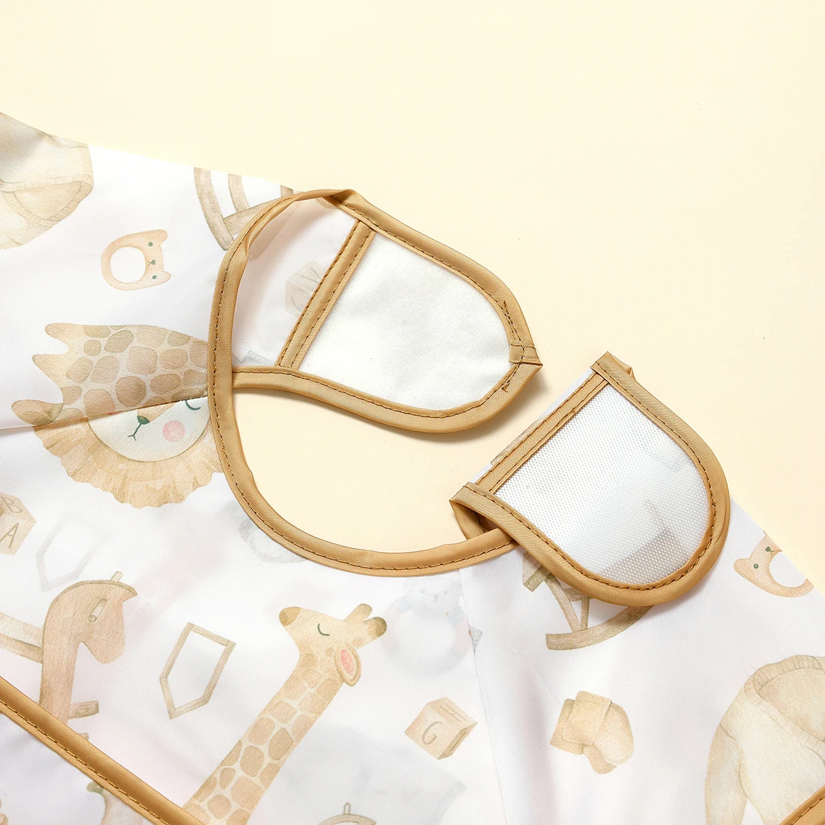 مرايل تغذية الأكل من Elinfant، قماش تجشؤ سهل التنظيف، مرايل أكل خالية من الغسيل، مريلة سموك للأولاد والبنات، ملحقات أغذية الأطفال