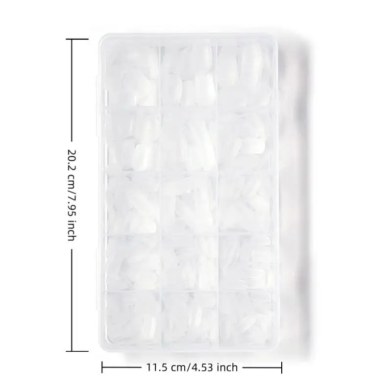 300 قطعة/صندوق كامل ماتي النهاية وهمية مسمار الاكريليك نصائح لينة هلام جيل للأظافر مربع التابوت اللوز البيضاوي اضغط على نصائح مانيكير تمديد #6