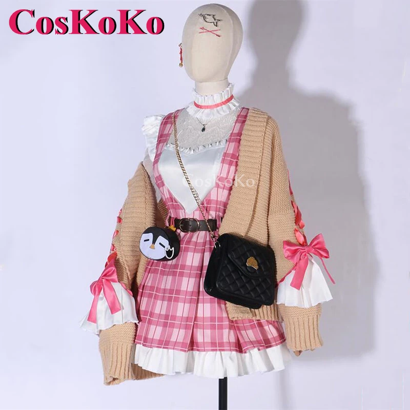 CosKoKo Petra Gurin Cosplay Anime VTuber NIJISANJI Costume Winter New Outfit Plaid Skirt Halloween Party Role Play Clothing