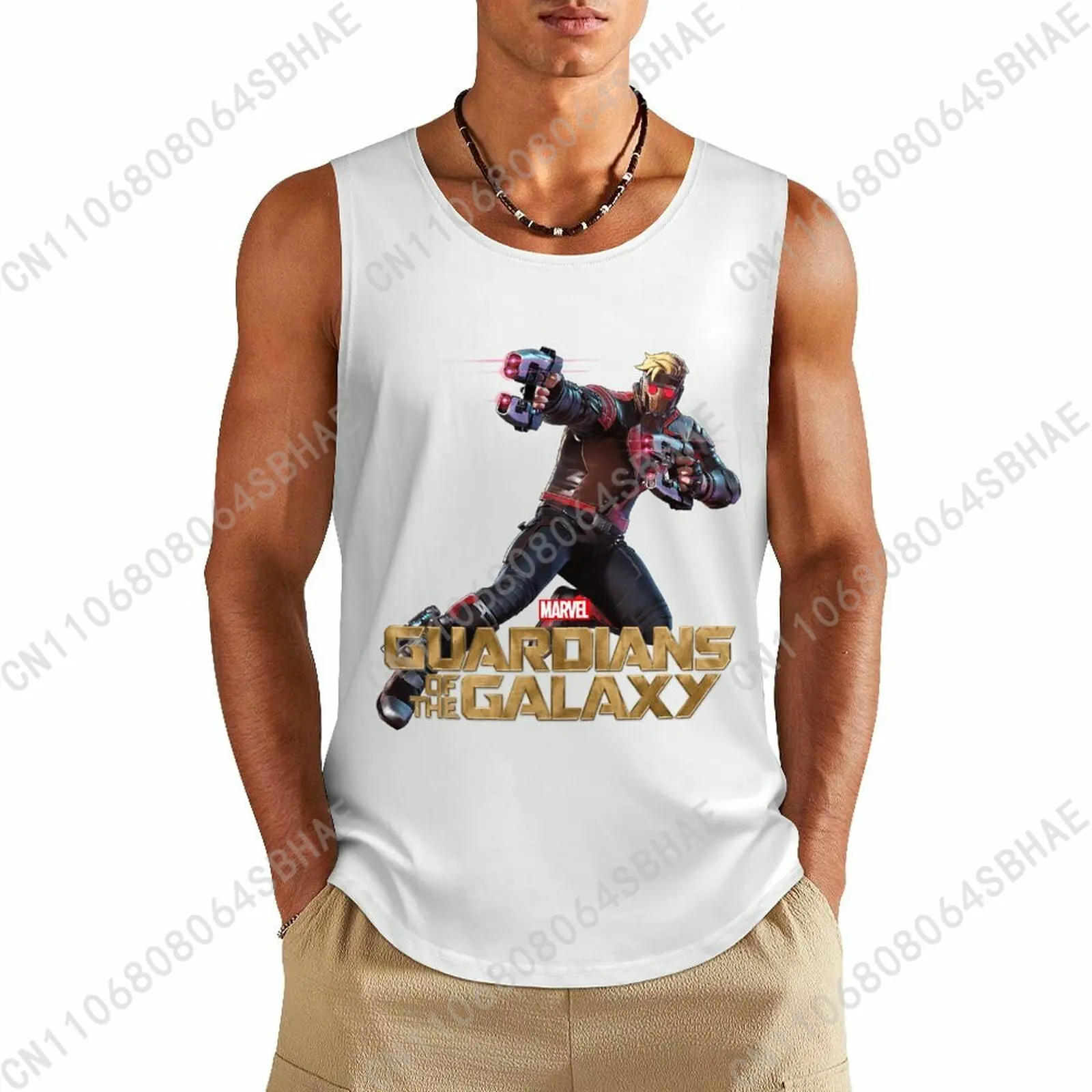 

Marvel Star Lord Custom Pattern Mens Cotton Tank Top Cotton Sleeveless Shirt Men Undershirt Personalized Gifts Cosplay