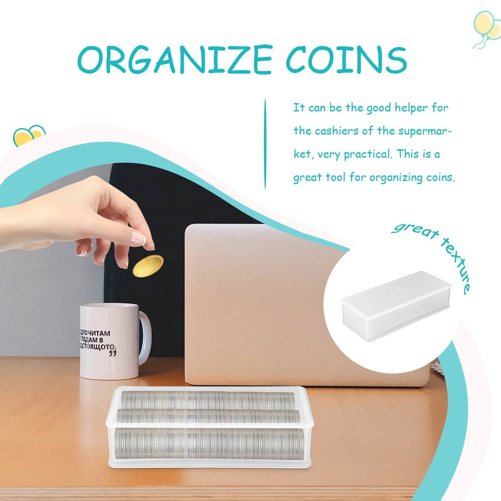 2pcs Holder Compact Pp Storage Case For Collectors Dust-Resistant Coin Protector Reusable Plastic Coin Box Portable Banknotes