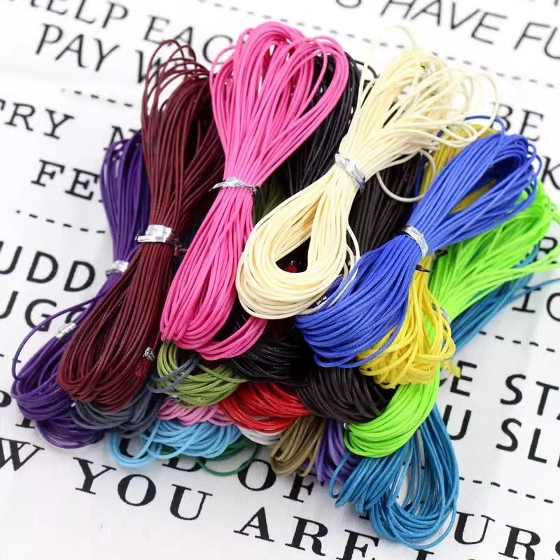 4m Round Waxed Polyester Cord 1.0mm Friendship Bracelet Cord Wax Coated String for Braided Macrame Bracelet Jewelry Making