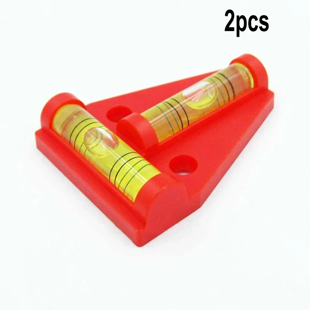 2Pcs Two Way T-Shape Mini Leveller BubbleLevel Horizontal Bubble Triangle Level PrecisionBubble Measuring Kit