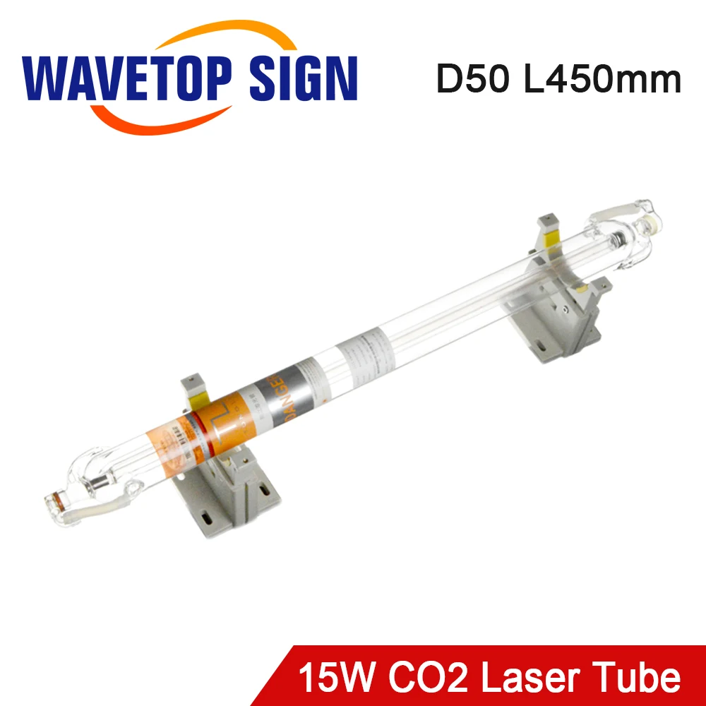 

WaveTopSign TONGLI 15W CO2 Laser Glass Tube Length 450mm Pipe Diameter 50mm use for CO2 Laser Cutter Engraving Machine