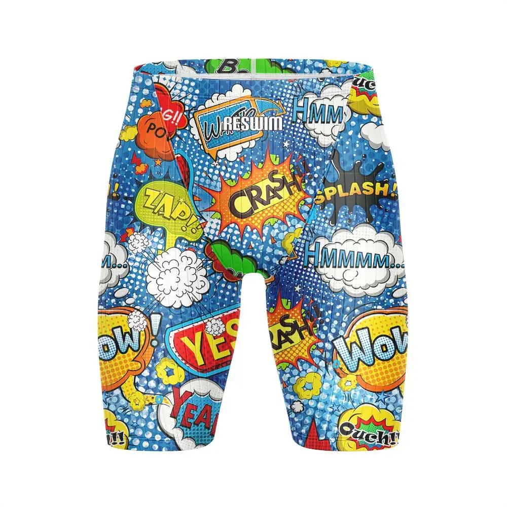 New Funny Swim Trunks Surfing Shorts Men's Jammers Swimwear Athletic Training Swimsuit Chlorine Resistant Endurance Beach Trunks