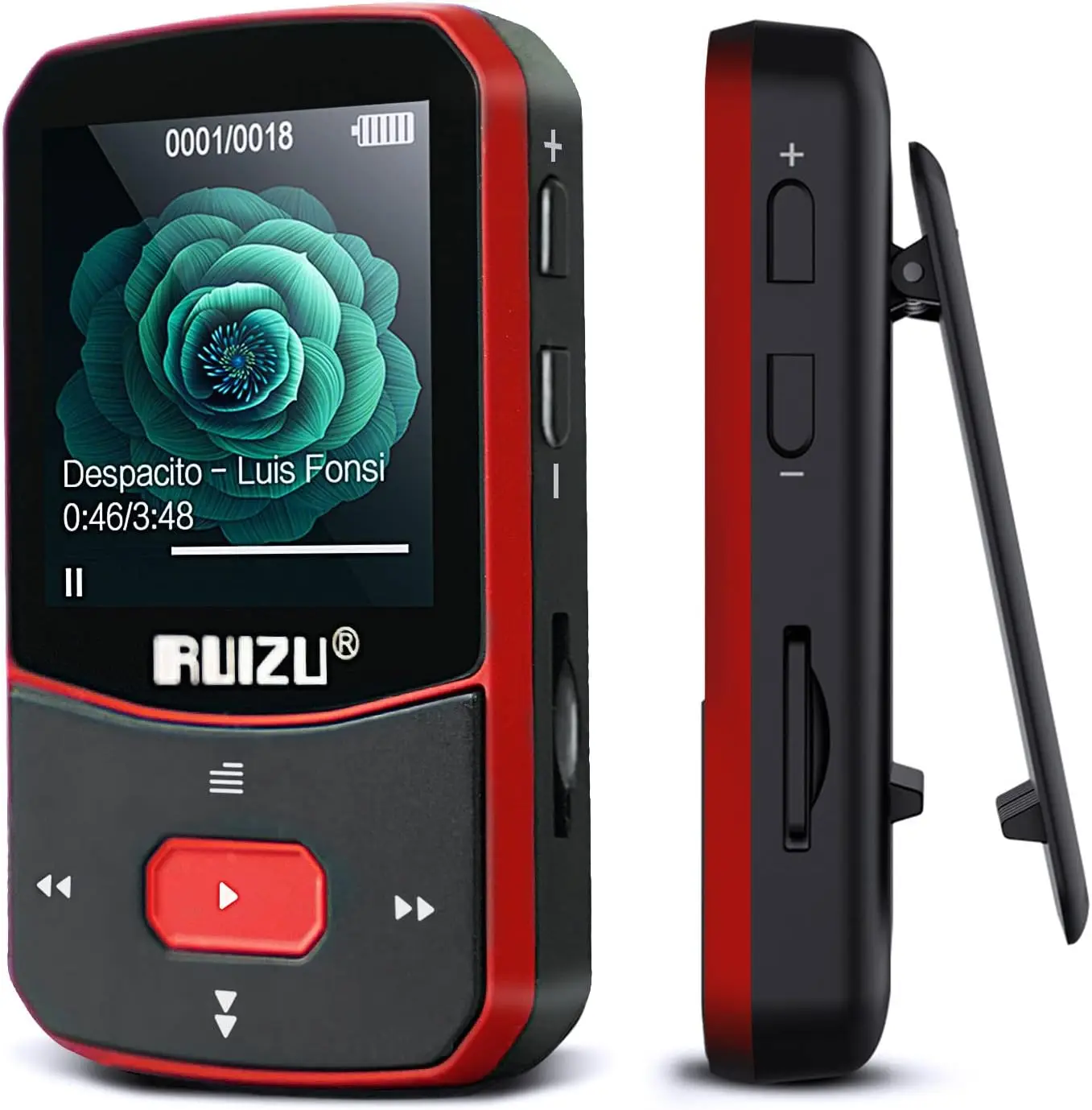 RUIZU Clip MP3 Player With Bluetooth Walkman Mini Sport Music Player Support FM Radio Recording Video E-Book Pedometer TF Card