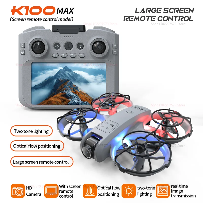 ترقية K100 MAX HD 8K الطائرة بدون طيار كاميرات مزدوجة FPV نقل تجنب العوائق التدفق البصري المهنية التصوير الجوي فيديو