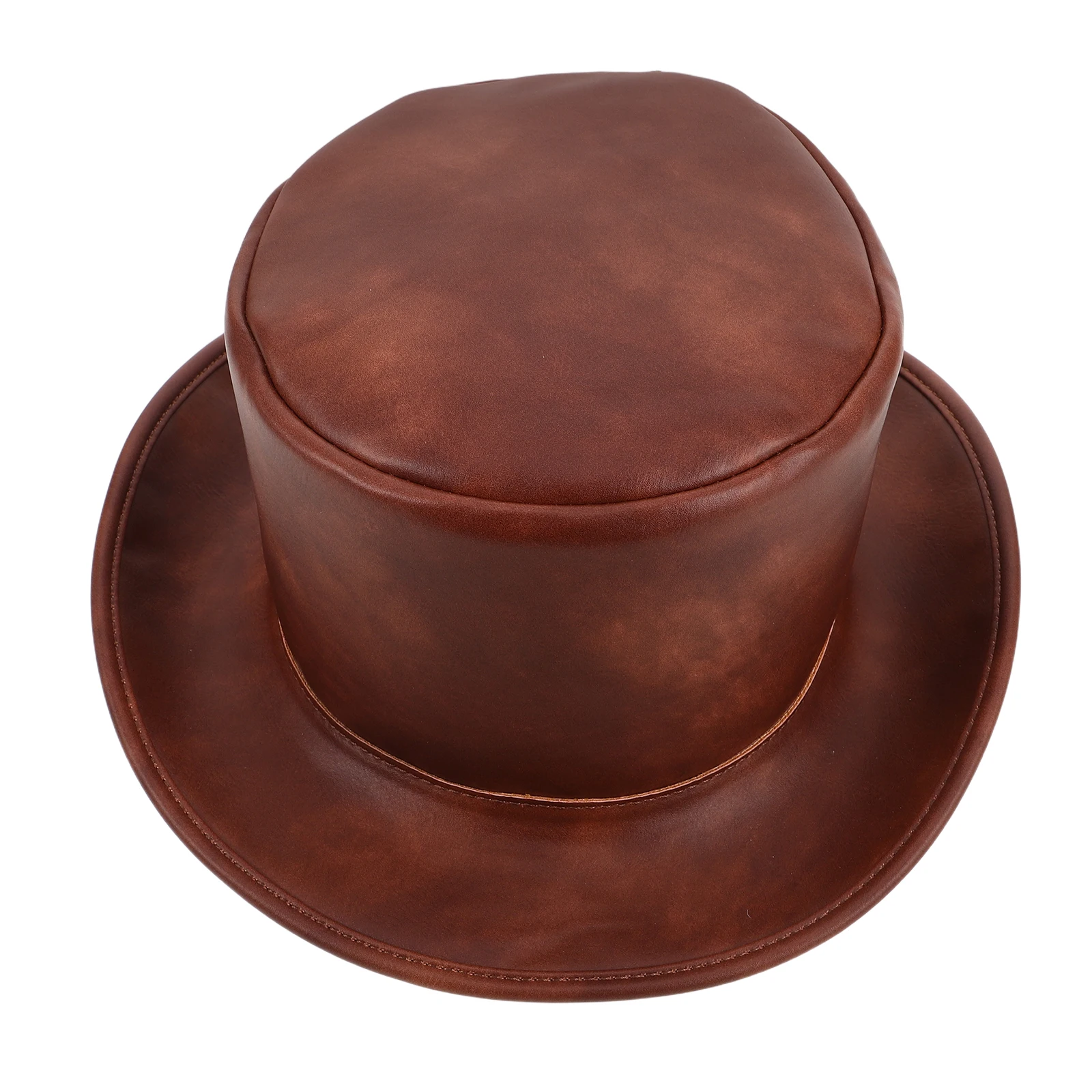 

Retro Knight Top Hat Pu Medieval Costume Accessory Steampunk Party Cosplay Hat For Men Women Unisex Magician Vintage