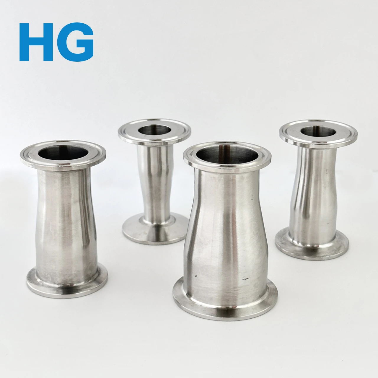 Stainless Steel Food Grade Tri Clamp Reducer Ferrule 50.5-119mm O/D19/25/32/38/45/51/63/76/89/102mm Connect Pipe Fittings Brew