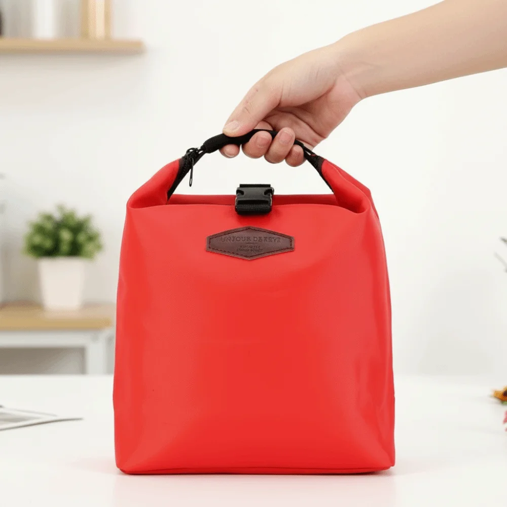 Fashion Insulated Portable Lunch Bag Thermal Portable Thermal Cooler Bag Waterproof Carry Storage Meal Carry Bag Lunch Meal