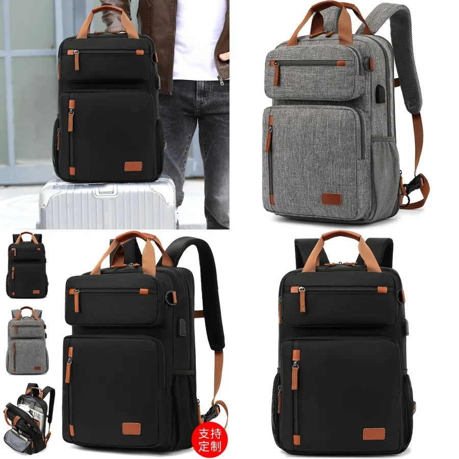 

【New style】European and American retro men's leisure travel large-capacity backpack multifunctional waterproof -slung computer