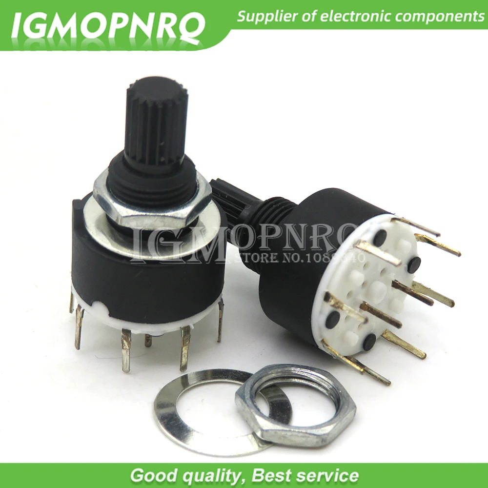 RS16 RS26 Selectable Band Rotary Channel Selector Switch Single Deck Rotary Switch Band Selector 1P12T 2P6T 3P4T 4P3T