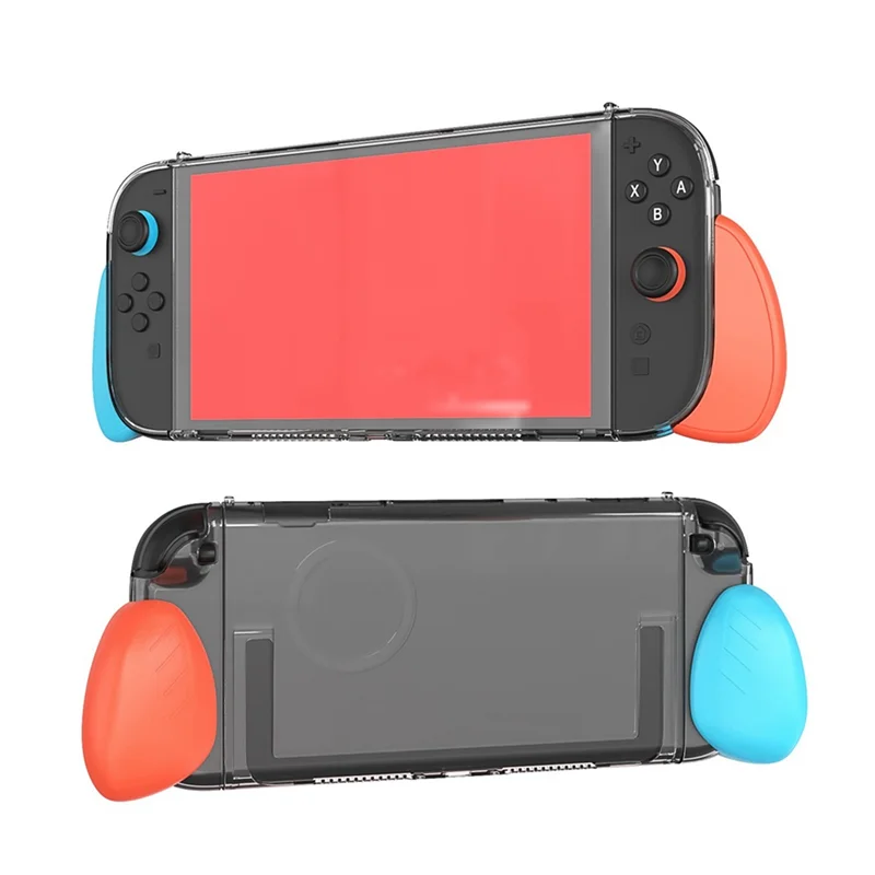 ABVO-Transparante Shell + Grip Case Kit Voor Switch2 Game Console Ergonomische Grip Protector Case Shell Cover Met Vervang grips