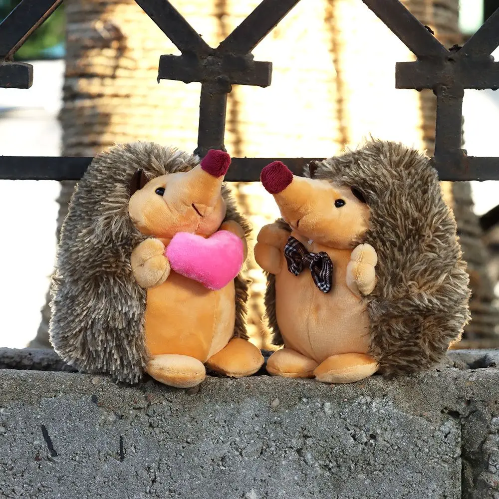 New Cushion Valentine's Day Gifts Stuffed Animal Plush Toys Hedgehog Couple Doll Soft Cotton Dolls