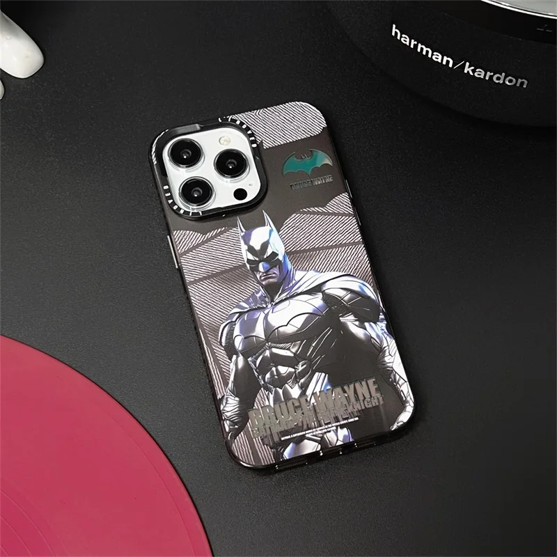 Luxury S-Spider Man Blue Light Phone Case For Apple iPhone 14 13 12 11 Pro Max Cute Anime Superhero Anti-fall Protective Cover