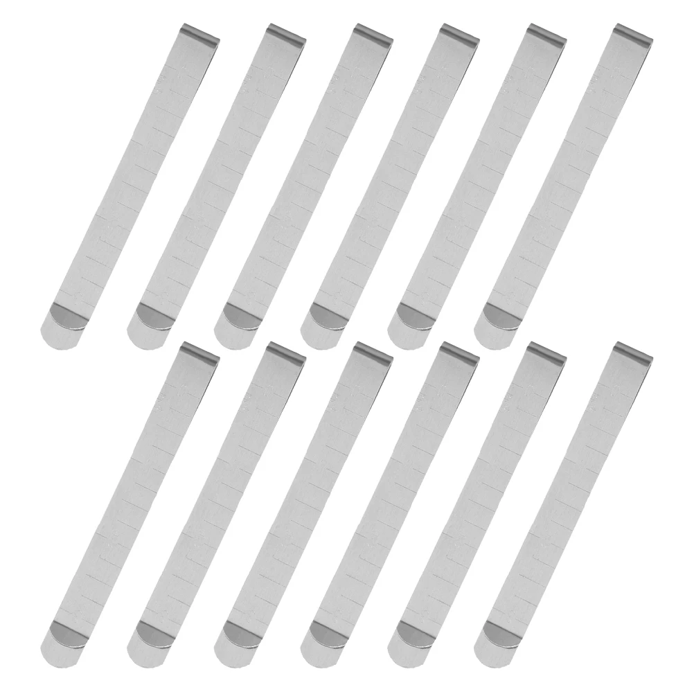 12 Pcs Stainless Steel Crimping Clip Hemming Ruler for Sewing Supplies Clips Fabric Large Mini Projects Tool