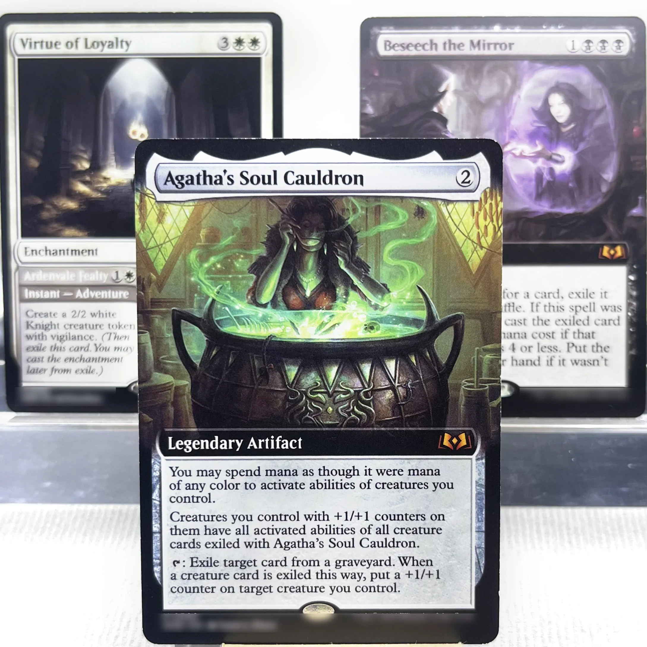 

WOE WOC MAT MUL HOLO4-I02 Tcg прокси волшебные карты Душа Агата Котел Бесевед, добродетель лояльности Ragavan сборка