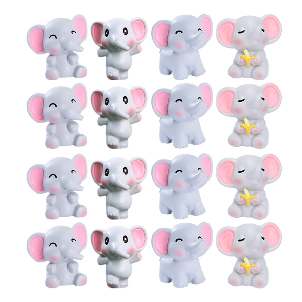 

Cute Mini Resin Elephant Figurines Micro Landscape Decoration Small Animal Statues for Garden Bonsai Sand Table Ornament Gift