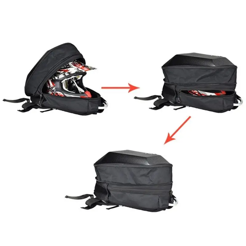 Motorcycle Backpack for Women Waterproof Motocross Helmet Bag Motorcyclists Backpack Expandable Hard Shell Bags Accessories