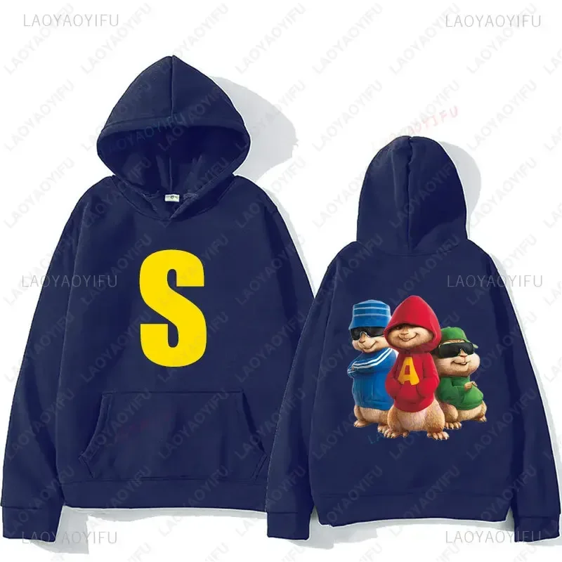 

Alvin and The Chipmunks Hoodies Fashion Anime Printing Sportswear Funny Casual Street Fashion Man Women Drop Shoulder Sweatshirt