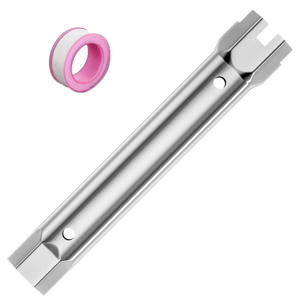

DIY Installation Pipe Spanner Double Head Pipe Wrench Faucet Repair Effortless Operation Rust Resistant Versatile Application