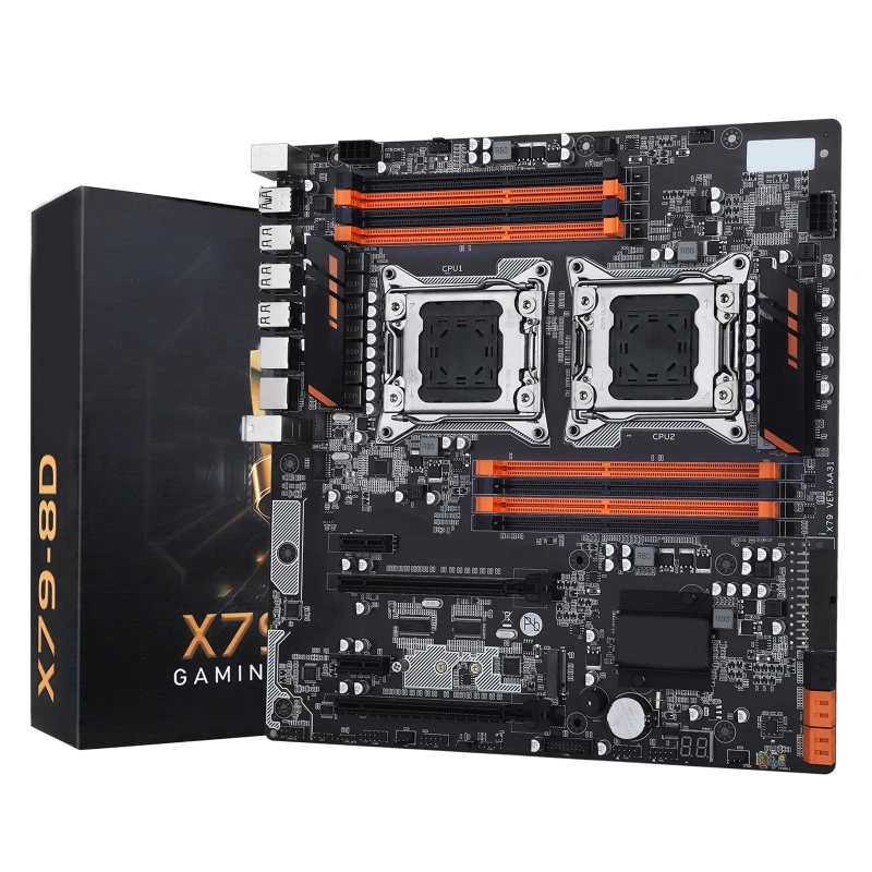 

HUANANZHI X79 8D Dual CPU Motherboard LGA 2011 Socket USB3.0 SATA3.0 NVMe M.2 Port DDR3 Memory for XEON E5 CPU Processor