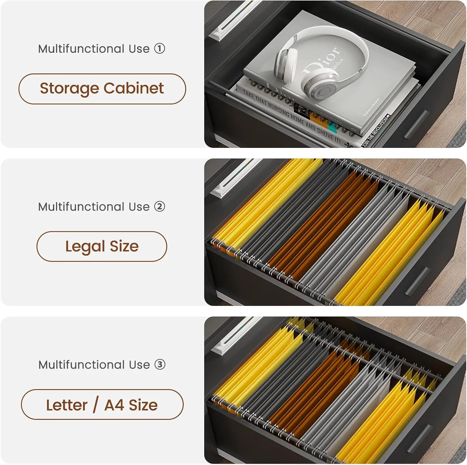 Escritorio para juegos en forma de L, escritorio de oficina en casa de 66 pulgadas con cajón para archivos y toma de corriente, escritorio esquinero para computadora para juegos con luces LED, monitor