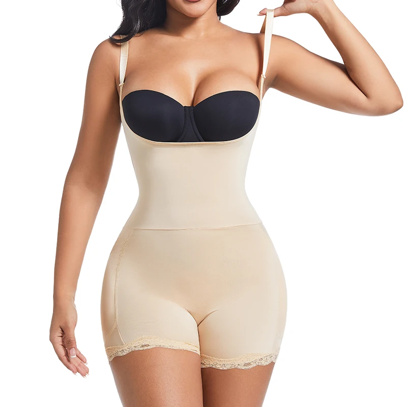 

Корректирующее белье с 4 подушечками, боди, женские трусики с регулируемым ремешком, подтягивающее ягодицы, нижнее белье для увеличения бедер