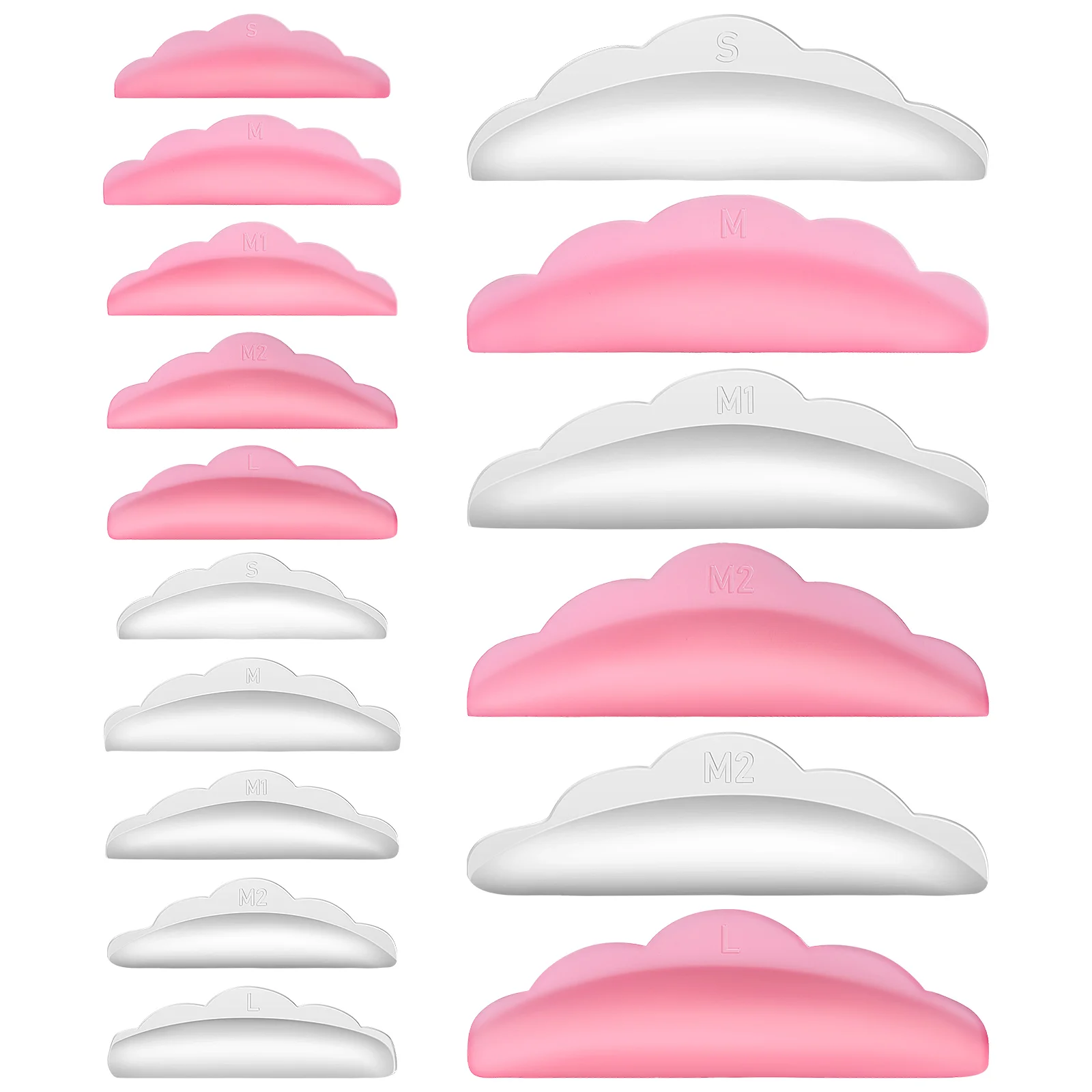 

20 Pairs Eyelash Aid Lifting Pads Kit Large Reusable Perming Silica Gel Silicone
