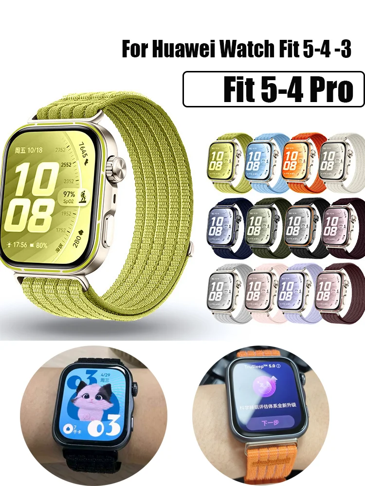 NEW Nylon Woven Strap for Huawei Watch Fit 5 4 Pro Breathable Watch Band Accessories for Huawei Watch Fit 5 4 3 Sport Wristband