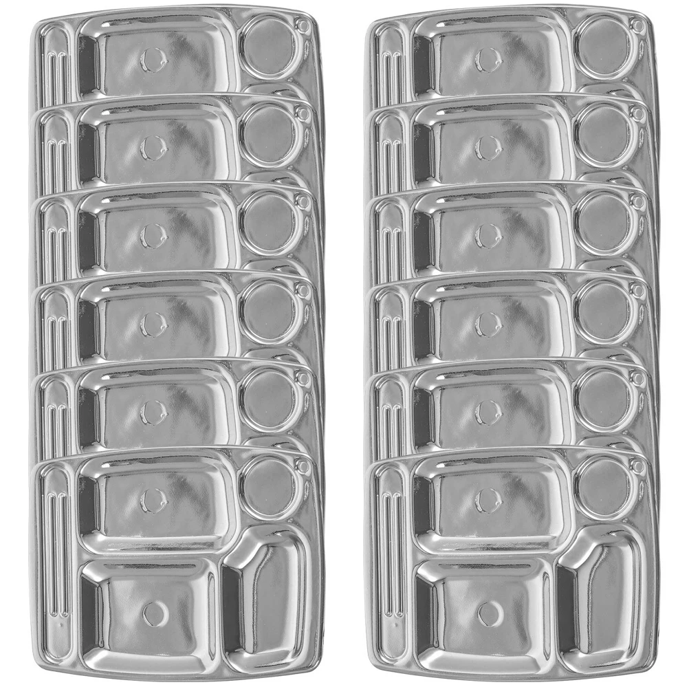 

12 Pcs Miniature Serving Trays Plastic Toys Kids Pretend Play Dollhouse Miniatures Accessories Mini Kitchen Decorations Safe