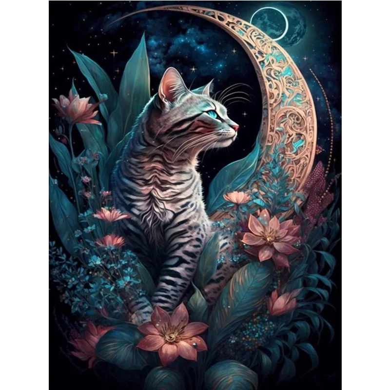 New 5D Full Drill Diamond Painting Material Package Animal Cat Series DIY Mmosaic Painting  Art Room Decoration Painting