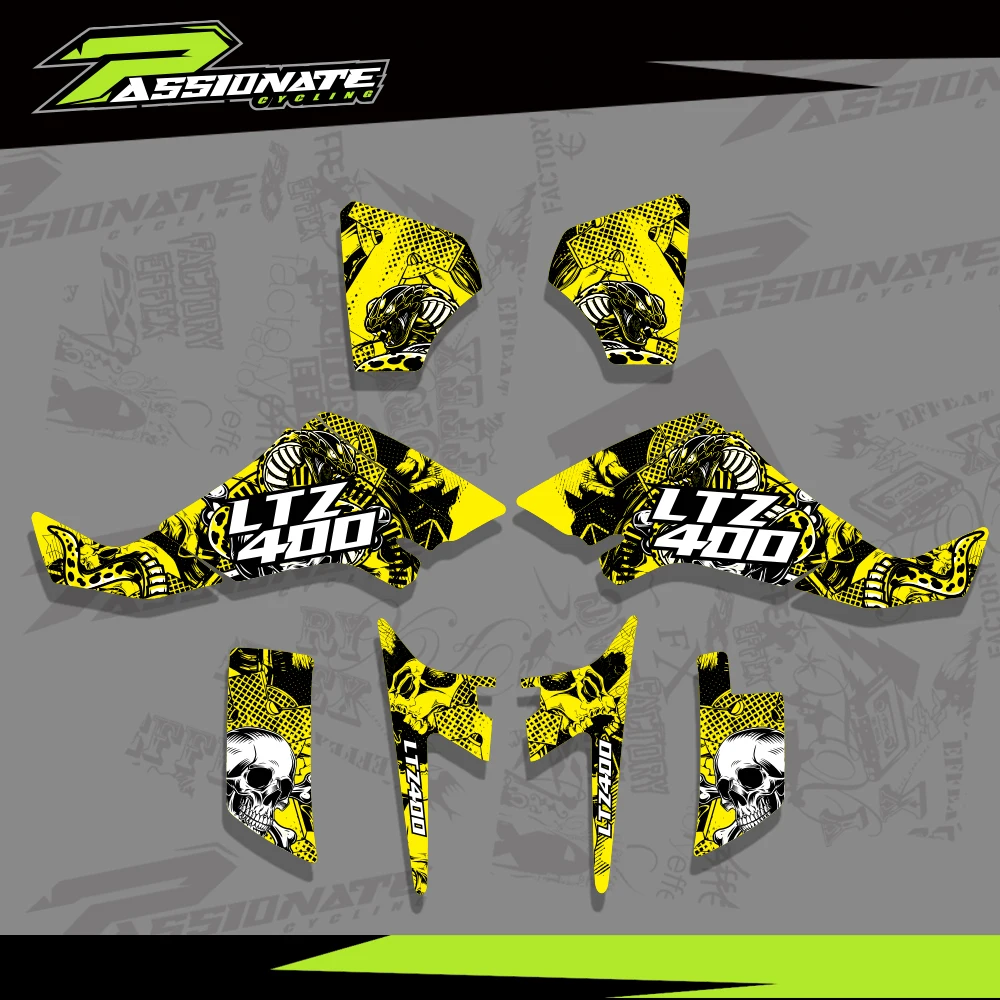 

For SUZUKI LTZ400 LTZ 400 KFX400 KXF 400 2003 2004 2005 2006 2007 2008 Full Graphics Decals Stickers Kits