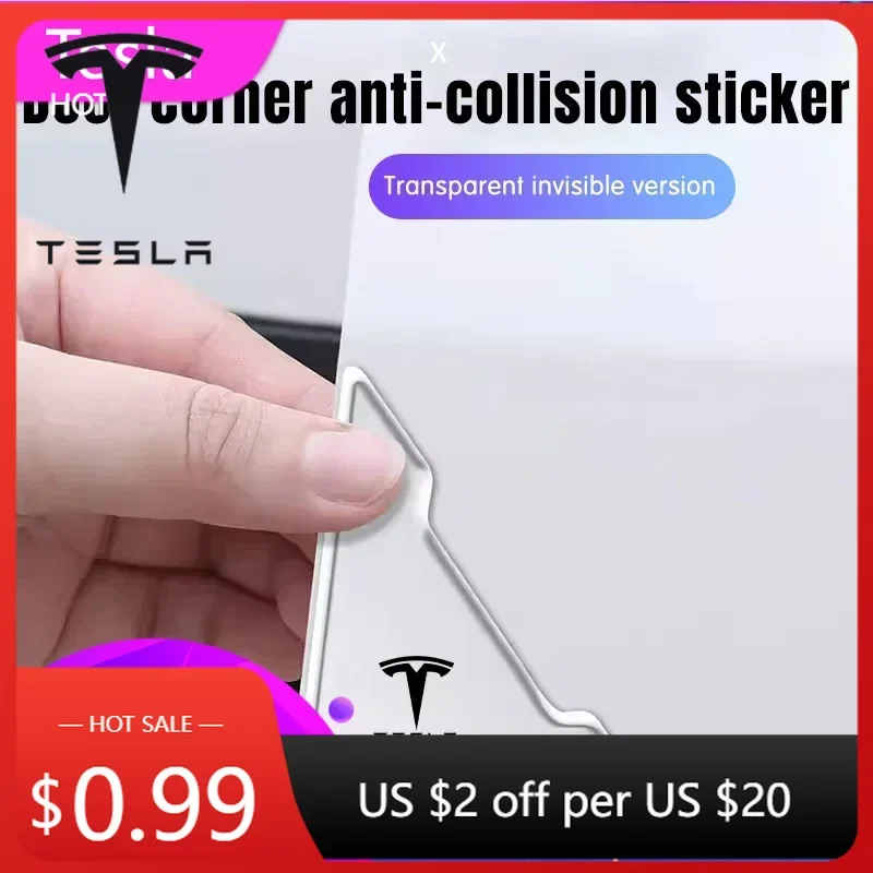 

Наклейка на автомобиль 2025: Новая силиконовая защитная накладка на уголок двери Tesla, антиударная защита, аксессуары для Tesla