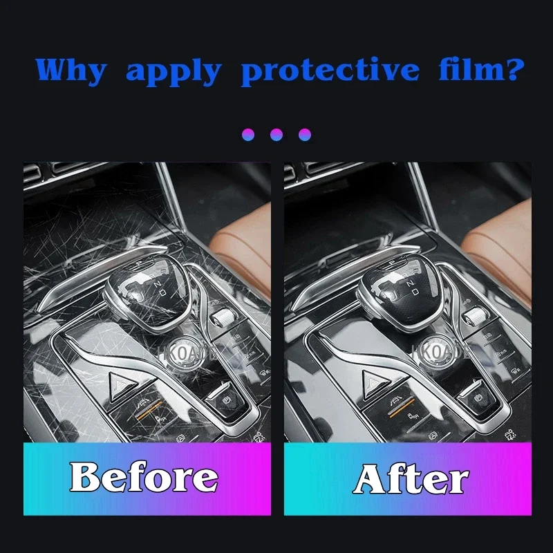 Anti-scratch Car Door Center Console Media Dashboard Navigation TPU Protector Film For Ford TERRITORY 2024 Equator Sport