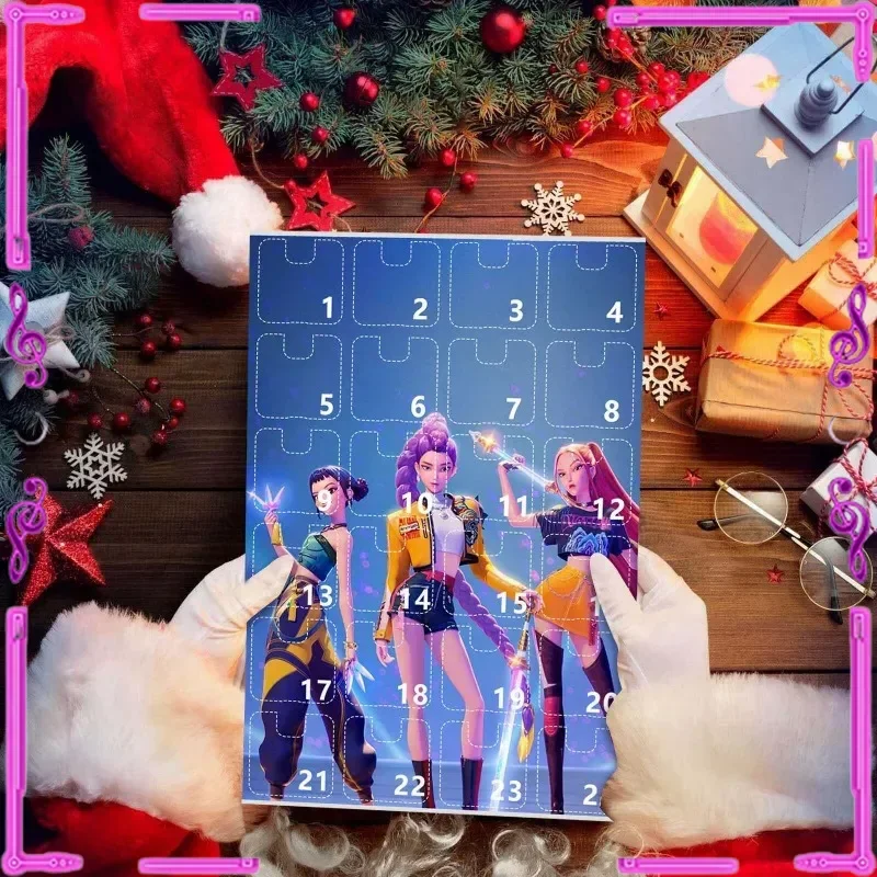 

Новый Адвент-календарь Kpop Demon Hunters K Pop Demon Hunters Rumi Mira Zoey Tiger Countdown Адвент-календарь Рождественский подарок 24 дня