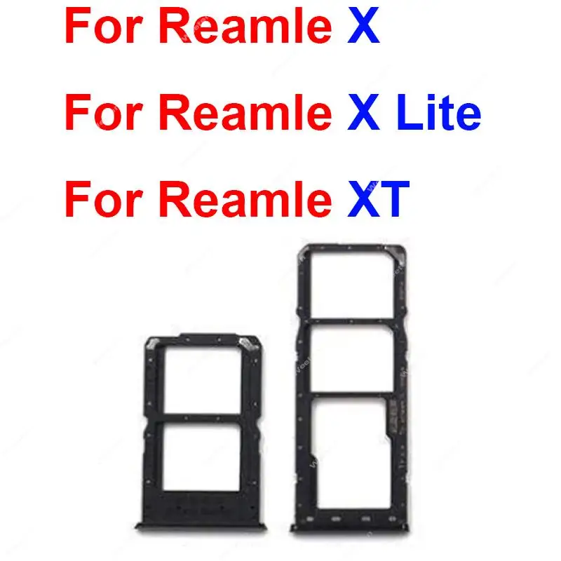 For Realme X XT X Lite Dual Sim Card Tray SD Card Reader Holder Slot Replacement Parts