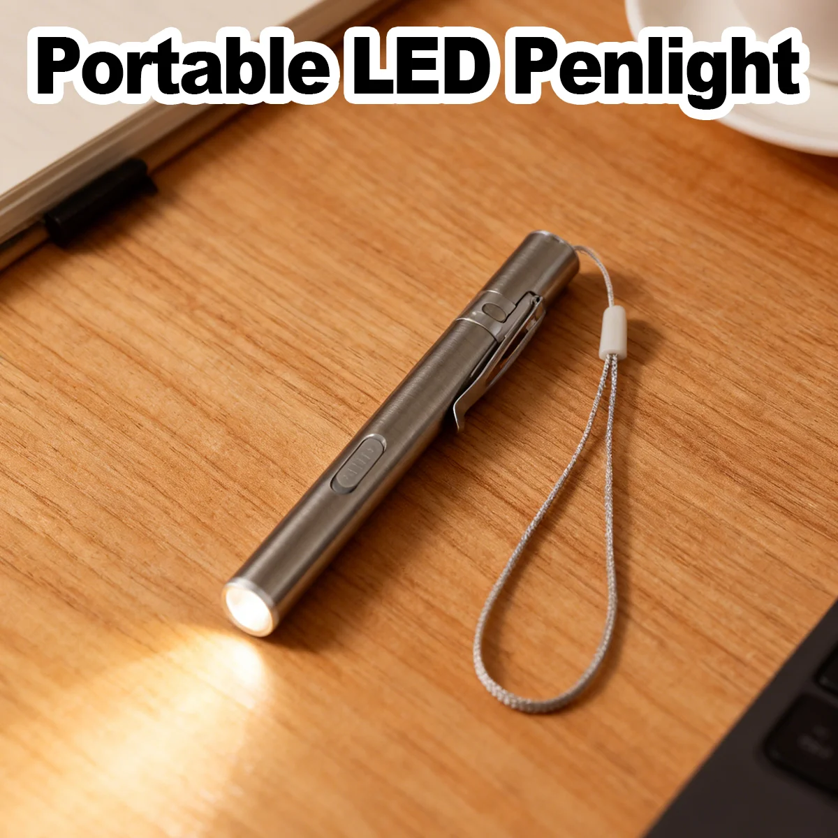 USB Rechargeable LED White Light Penlight For Doctors Portable Medical Nurses Mini Clip Stainless Steel Compact Mechanics