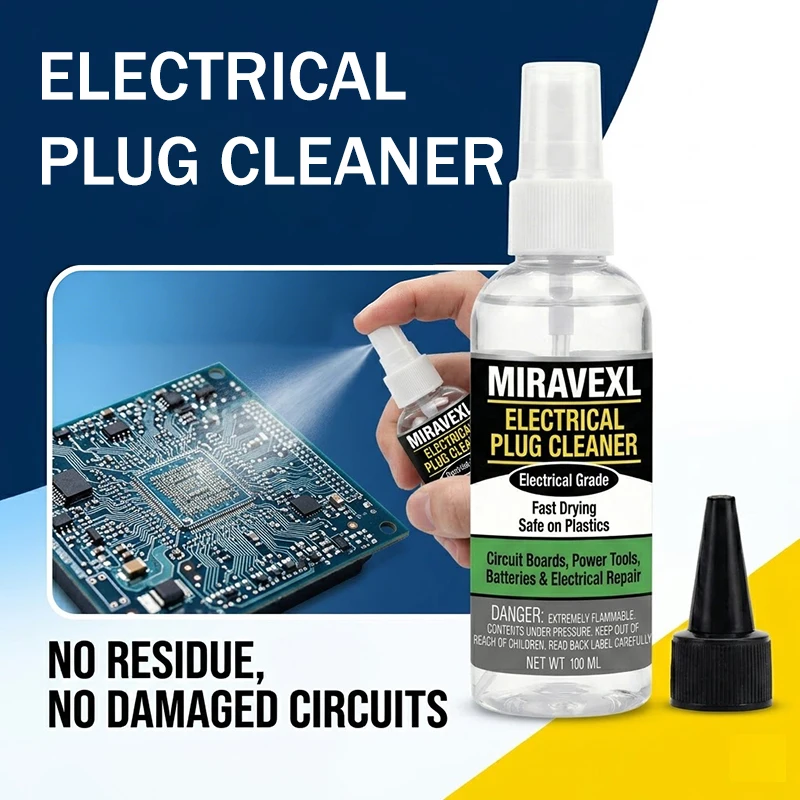 100ml Premium Electrical Contact Cleaner Spray Non Conductive Residue Free Cleaner for Electronics Repair Set MIRAVEXL