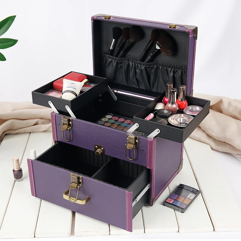 

Tattoo toolbox, high-end portable makeup artist, professional makeup case, large-capacity hand-held nail art storage box