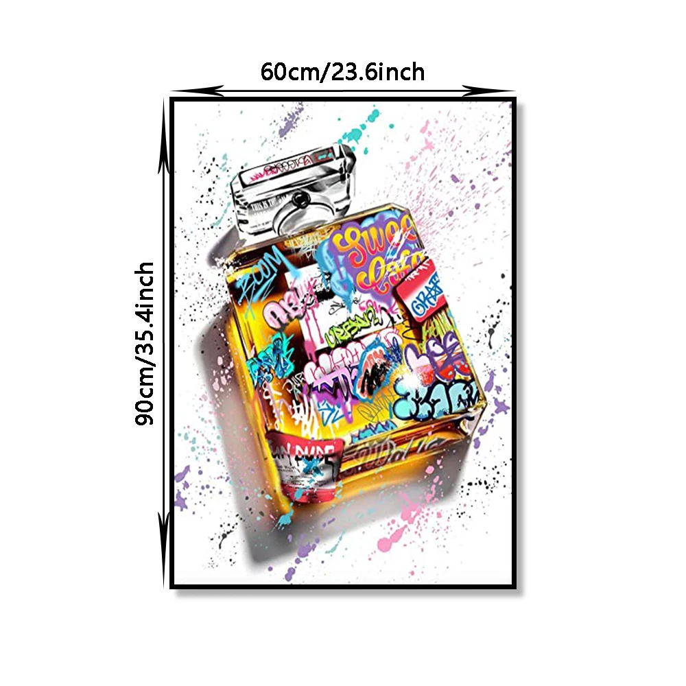 Street Graffiti Canvas Art Print Perfume Bottle Basketball Soccer Decoration Painting Living Room Art Poster for Home Wall Decor