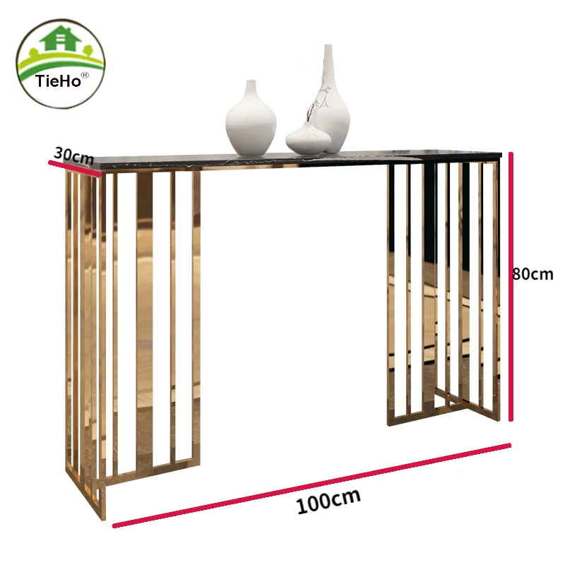 Nordic luksusowy marmurowy stół konsolowy do przedpokoju nowoczesne meble ze stalowe długie nierdzewnej stolik wejście do salonu 100cm
