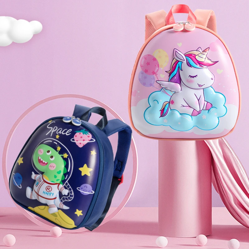 2022 New School Bags In Kindergarten 3-6 Years Old Anti Lost Little Dinosaur Unicorn Baby Children Schoolbag Large Capacity