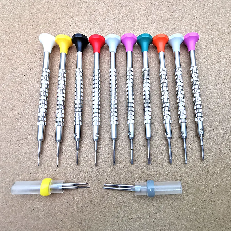 Watchmaker Tools Precision Screwdrivers Set 10PCS With Retatable Stand Base And 20PCS Spare Blade For Eyeglasses Watch Repair