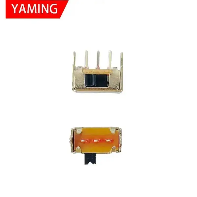 50pcs Two Positions 3 Pins Tact Toggle Switch Black Side Single Pole Double Throw SPST SK12D07